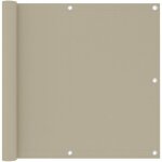 Écran de balcon brise pare vue protection confidentialité 90 x 500 cm tissu oxford beige Écran de balcon brise pare vue protection confidentialité 90 x 500 cm tissu oxford beige