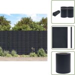�crans d'intimit� de jardin 4 pcs pvc 35x0, 19 m gris fonc� mat - �cran d'intimit� jardin - cl�ture pvc ...