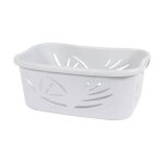 Eda - corbeille � linge flora ergonomique 37 litres blanc c�rus�