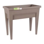Eda - espace potager avec table city veg + table - 73 x 38, 5 x h 68 cm - 57 l - taupe