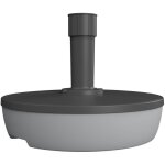 Eda - pied de parasol rond en plastique  remplir 20 l gris fonc / bton
