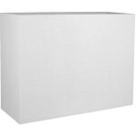 Eda - plastique bac a fleurs muret loft graphit - 46 l - 78, 5 x 29, 5 x 60 cm - blanc ceruse