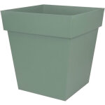 Eda - plastique - pot carre toscane - 50 cm - 87 l - vert laurier