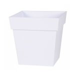 Eda - plastique pot de fleur moderne blanc 22 litres