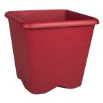 Eda - pot de fleurs plastique carr� chorus 35, 6 litres rubis