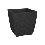 Eda - pot de fleur stone diva carr avec bac amovible 43, 5 x 44, 2 cm