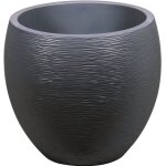Eda - pot rond graphit o50cm - contenance 46l - gris anthracite