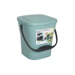 Poubelle compost 6l vert eucalyptus avec couvercle - eda