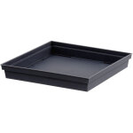 Soucoupe toscane carr�e 39 cm - gris anthracite eda