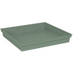 Eda - plastique - soucoupe carree toscane - 40 cm - vert laurier