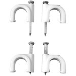 Edm - agrafe serre - c�ble blanche pour tuyau tubulaire 2x0, 75 n� 5 (bo�te100 u. )