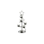 Bougeoir - sapin de noël - noir - 47x17cm Bougeoir - sapin de noël - noir - 47x17cm