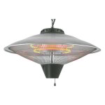 Edm - chauffage de terrasse extrieur - quartz 2100w - 3 niveaux - 56, 5cm - chrome