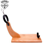 Edm - couteau  jambon cru avec poigne en bois de pin clair 38x18. 5x40cm