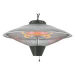 Edm - chauffage de terrasse extrieur - quartz 2100w - 3 niveaux - 56, 5cm - chrome