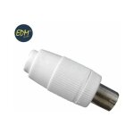 Fiche tv droite 9, 5mm ? retractable ? poly�thyl�ne blanc ? ce