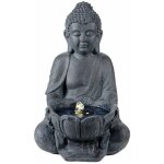 Fontaine de bouddha solaire. lumi�re chaude. 29. 5x28x45cm