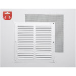 Edm - grille de ventilation aluminium - moustiquaire intégrée - blanc laqué - 200x200mm Edm - grille de ventilation aluminium - moustiquaire intégrée - blanc laqué - 200x200mm