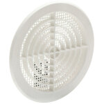 Edm - grille avec toile moustiquaire couleur blanche d - 12. 5 - 14cm abs