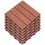 Edm - kit 6 dalles pvc 30x30cm pour terrasse