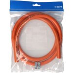 Edm - kit tuyau butaflex double couche - 1, 5m - 9 / 15mm - 2 colliers inclus - orange