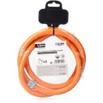Edm - kit tuyau butaflex double couche - 1, 5m - 9 / 15mm - 2 colliers inclus - orange