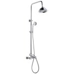 Edouard rousseau - rousseau colonne de douche avec robinet melangeur retro - chrome