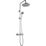 Edouard rousseau - colonne de douche avec robinetterie thermostatique pagan - chromé Edouard rousseau - colonne de douche avec robinetterie thermostatique pagan - chromé