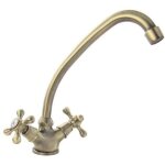 Edouard rousseau - m�langeur evier beverley - vieux bronze