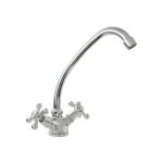 Robinet mlangeur de cuisine beverly - rousseau - sans douchette - style rtro - conomie d'eau