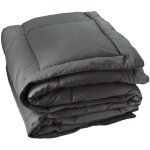 Edredon matelass� peau de p�che oekotex gris anthracite 140x160 cm