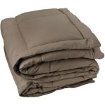 Edredon matelass� peau de p�che oekotex taupe 140x160 cm