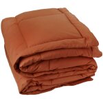 Edredon matelass� peau de p�che oekotex terracotta 140x160 cm