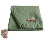 Edredon  pompons matelass 90 x 190 cm - 90x190cm - argile