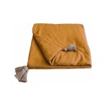 Edredon  pompons matelass 90 x 190 cm - 90x190cm - moutarde