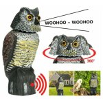 Trimec - effaroucheur d'oiseau réaliste tête rotative son hibou rôdeur leurre répulsif protection antiparasita ... Trimec - effaroucheur d'oiseau réaliste tête rotative son hibou rôdeur leurre répulsif protection antiparasita ...