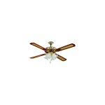 Effe - ventilateur de plafond 132 cm avec ventilateur a' pales 3 vitesses 70w e'quipe' de 4 points lumineux ...