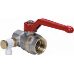 Effebi spa - robinet boisseau sph�rique laiton bague ff � purge orientable poignee alu 20x27