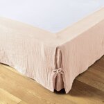 L'effet papillon - cache - sommier gaze de coton 90 x 190 cm gaia rose clair