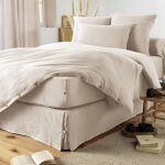 L'effet papillon - cache - sommier gaze de coton luxe 180 x 200 cm gaia pampa naturel