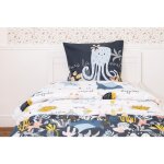 L'effet papillon - housse de couette + 1 taie d'oreiller 140 x 200 cm coton 57 fils octopia