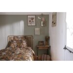 L'effet papillon - housse de couette 140 x 200 cm double gaze de coton imprim�e cam�lia