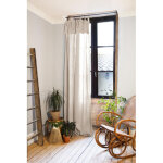 L'effet papillon - rideau ajustable + 8 anneaux pince gaze de coton 140 x 300 cm ga�a pampa naturel