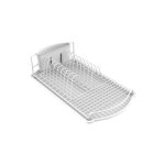 Egouttoir � vaisselle avec plateau en acier blanc mat msv