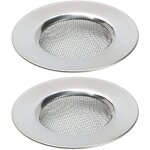 Einemgeld - lot de 2 filtres de drainage en acier inoxydable pour �vier de cuisine argent�