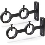 Einemgeld - lot de 2 supports de tringle � rideaux double crochets pour tringle � rideaux de salon, chambre ...