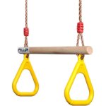 Einemgeld - trapze balanoire en bois avec gymnastique anneaux enfants portique toboggan jeux jardin ...