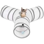 Einemgeld - tunnel chat jeu chat, tunnel lapin pet tunnel 3 way crinkle tunnel tube pliable jouet pour ...