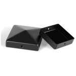Capuchon de poteau chapeau pyramide pour poteau bois clture de protection 91x91mm noir