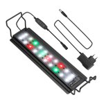 Swanew 10w aquarium led avec minuterie coquillage dcoration rvb tanche, 30 - 45cm